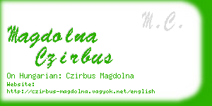 magdolna czirbus business card